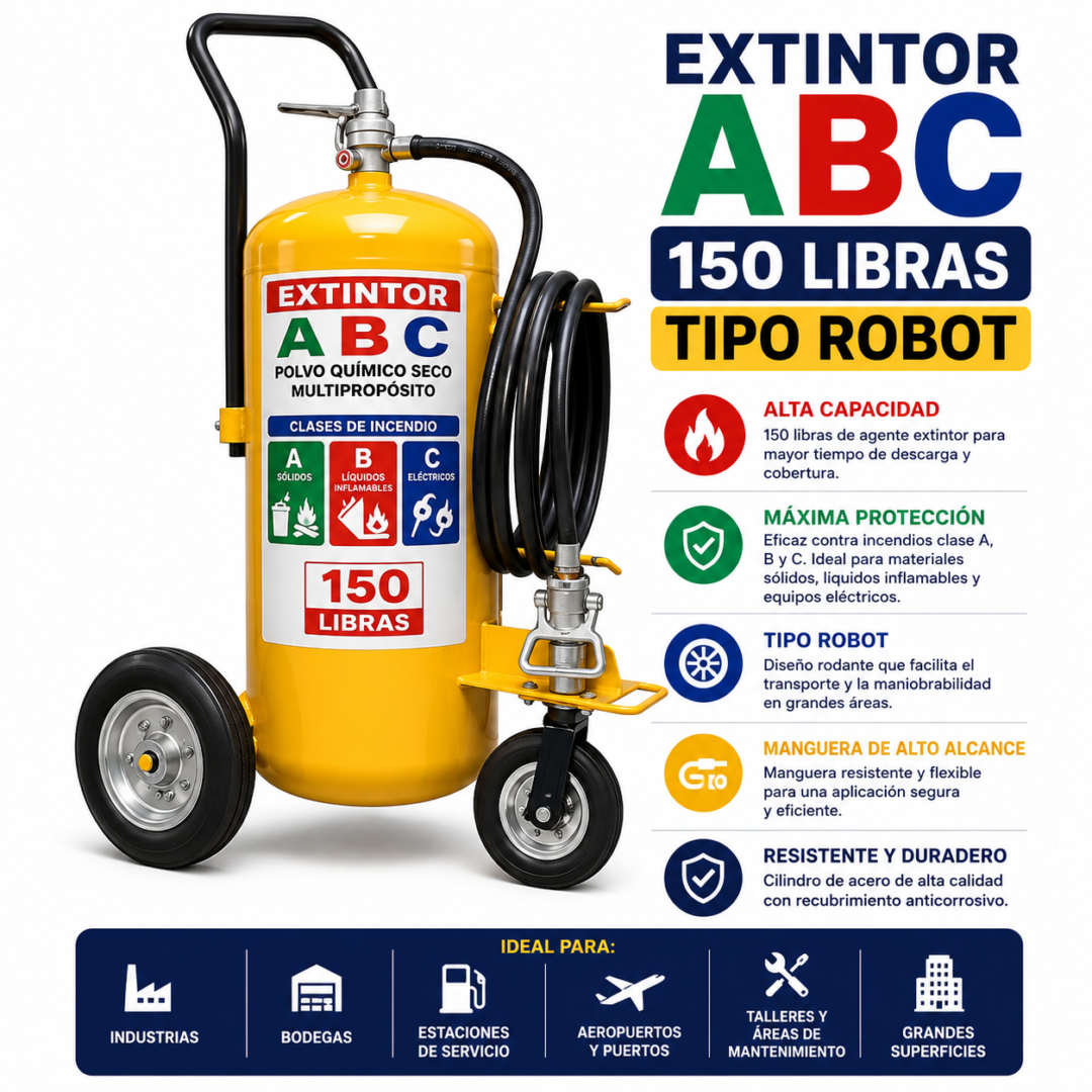 Exintor ABC 150 libras tipo Robot