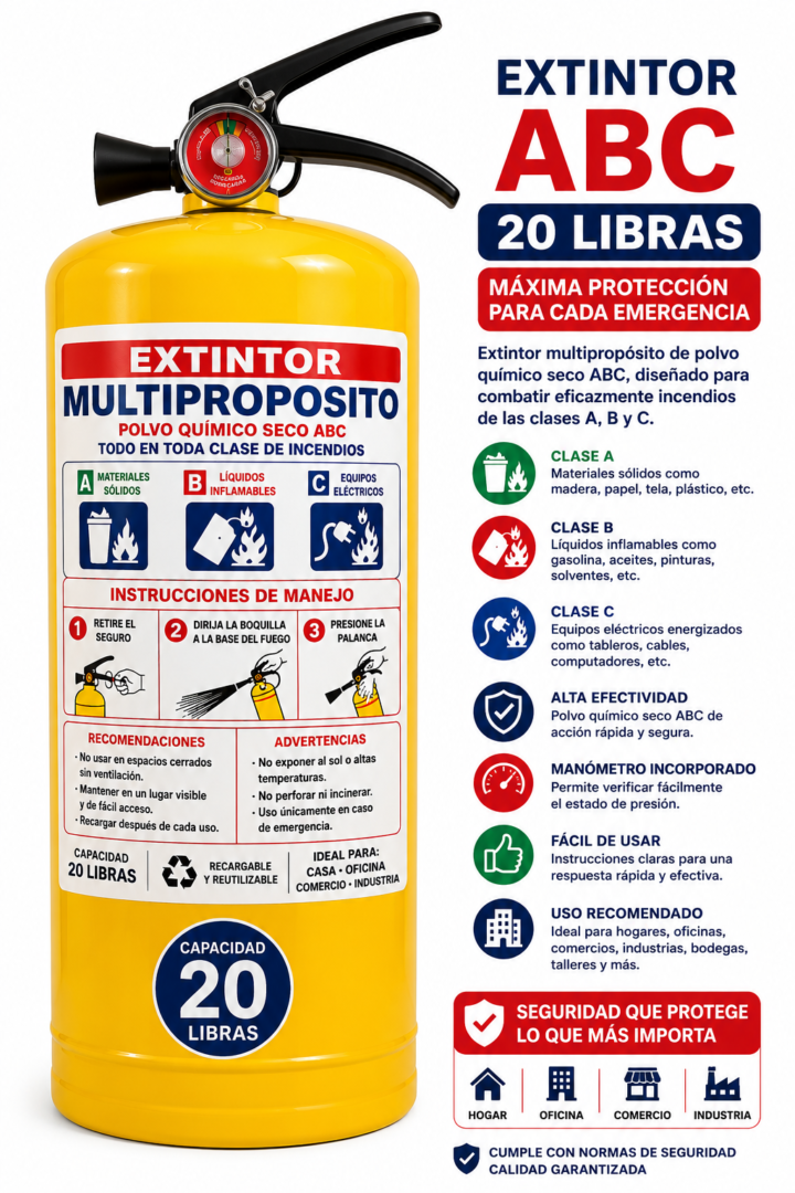 Extintor ABC 20 libras