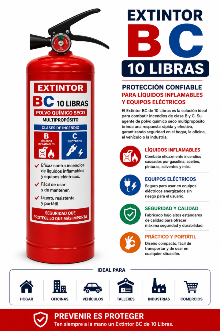 Extintor BC 10 libras
