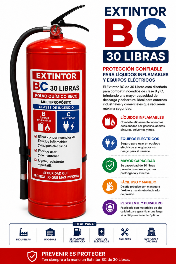 Extintor BC 30 libras