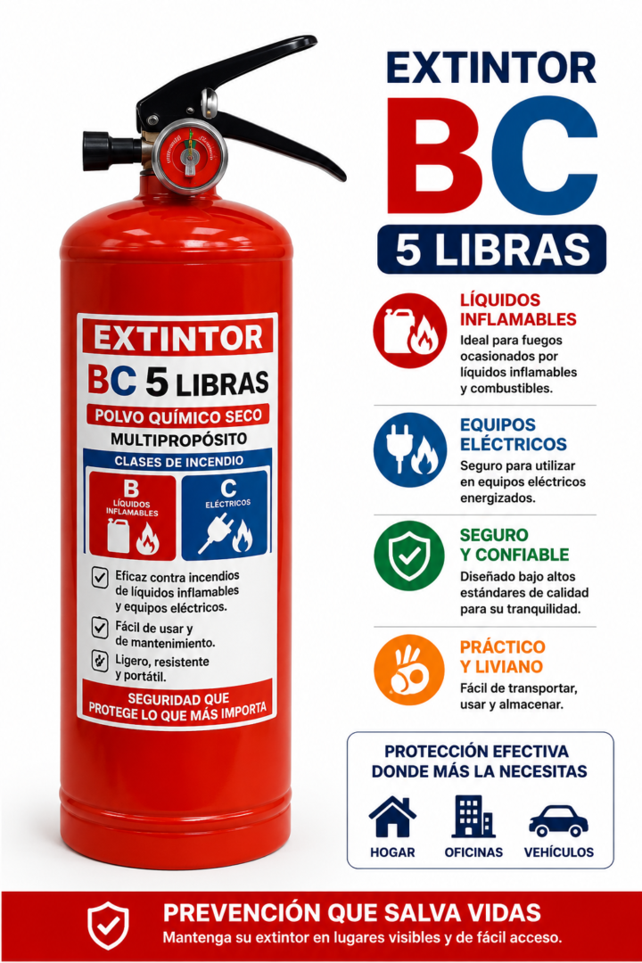 Extintor BC 5 libras