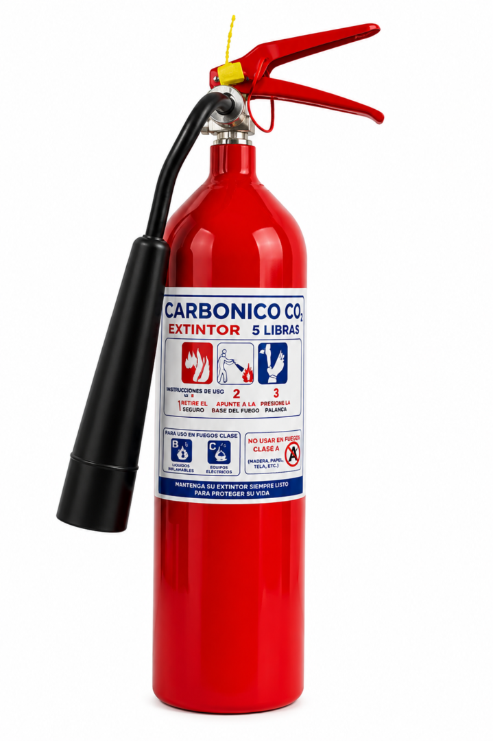 Extintor CO2 5 libras en acero